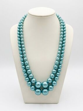 ✨ Vintage 1950s Double-Strand Faux Pearl Necklace – Made in Japan ✨